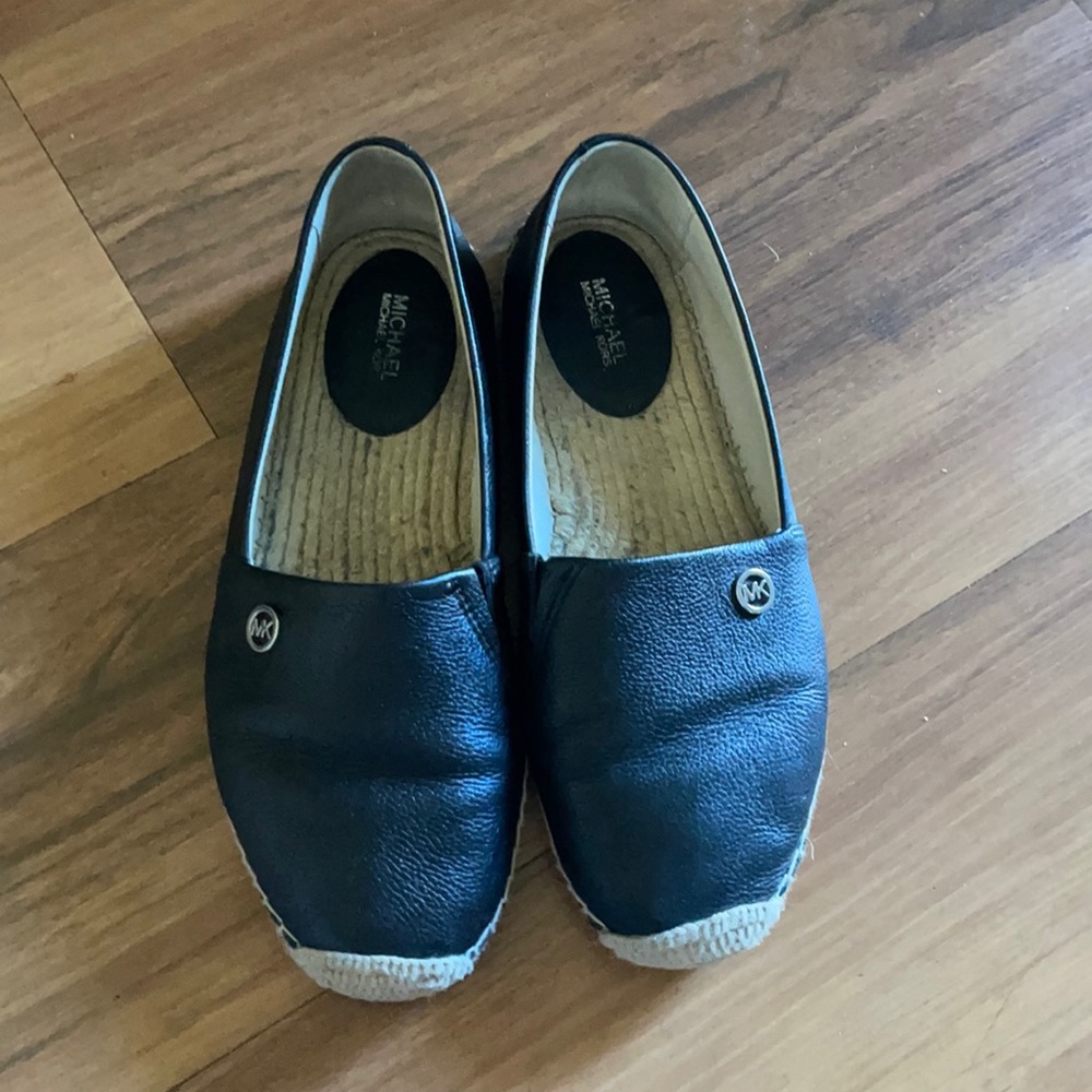 Michael Kors black‎ leather mocassins flats shoes